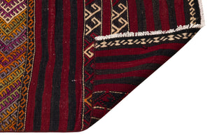 Striped Over Dyed Kilim Rug 2'6'' x 9'4'' ft 77 x 284 cm