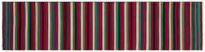 Striped Over Dyed Kilim Rug 2'4'' x 9'6'' ft 71 x 290 cm
