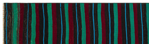 Striped Over Dyed Kilim Rug 2'6'' x 8'4'' ft 76 x 253 cm