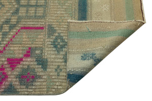 Geometric Design Hand Knotted Kilim Runner 2'9'' x 10'3'' ft 85 x 313 cm