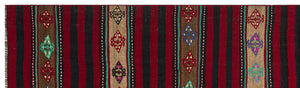Striped Design Hand Knotted Kilim Runner 2'11'' x 10'2'' ft 90 x 311 cm