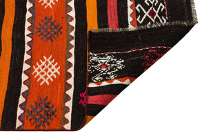 Striped Design Hand Knotted Kilim Runner 2'9'' x 11'7'' ft 84 x 352 cm