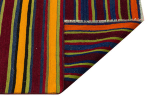 Striped Over Dyed Kilim Rug 2'9'' x 13'2'' ft 84 x 402 cm
