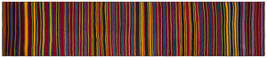 Striped Over Dyed Kilim Rug 2'9'' x 13'2'' ft 84 x 402 cm