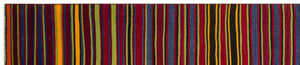 Striped Over Dyed Kilim Rug 2'9'' x 13'2'' ft 84 x 402 cm