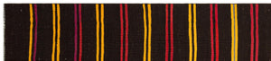 Striped Over Dyed Kilim Rug 2'10'' x 12'11'' ft 86 x 394 cm