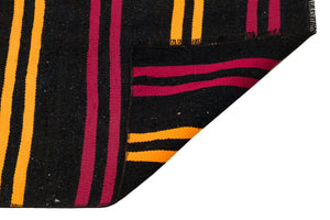 Striped Over Dyed Kilim Rug 2'8'' x 9'10'' ft 82 x 300 cm