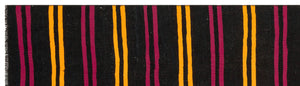 Striped Over Dyed Kilim Rug 2'8'' x 9'10'' ft 82 x 300 cm