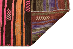 Geometric Design Hand Knotted Kilim Runner 2'8'' x 10'1'' ft 82 x 307 cm