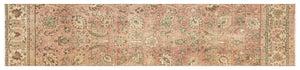 Beige Over Dyed Vintage XLarge Rug 2'8'' x 12'5'' ft 82 x 378 cm