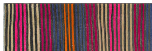Striped Over Dyed Kilim Rug 2'8'' x 8'4'' ft 81 x 253 cm