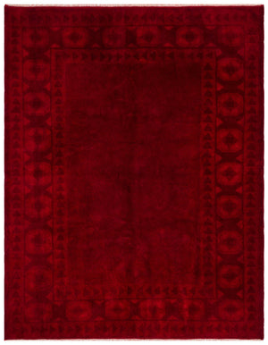 Red Over Dyed Anatolium Rug 5'9'' x 7'3'' ft 175 x 220 cm