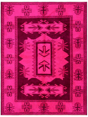 Pink Over Dyed Anatolium Rug 5'11'' x 7'7'' ft 180 x 230 cm