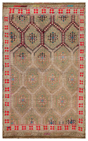 Geometric Over Dyed Kilim Rug 5'8'' x 10'0'' ft 172 x 305 cm