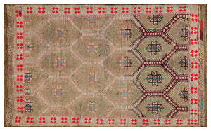 Geometric Over Dyed Kilim Rug 5'8'' x 10'0'' ft 172 x 305 cm