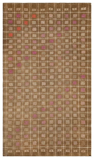 Geometric Over Dyed Kilim Rug 5'7'' x 9'10'' ft 171 x 299 cm