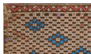 Geometric Over Dyed Kilim Rug 5'9'' x 9'1'' ft 175 x 276 cm