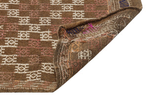 Geometric Over Dyed Kilim Rug 5'5'' x 8'6'' ft 164 x 259 cm