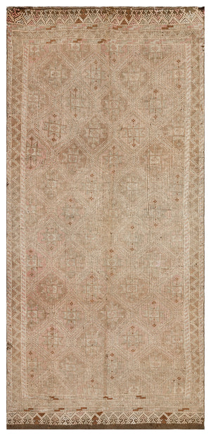 Geometric Over Dyed Kilim Rug 5'7'' x 11'3'' ft 170 x 344 cm