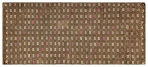 Geometric Over Dyed Kilim Rug 4'6'' x 10'0'' ft 137 x 305 cm