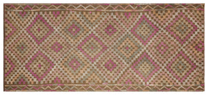 Geometric Over Dyed Kilim Rug 4'6'' x 10'2'' ft 136 x 310 cm