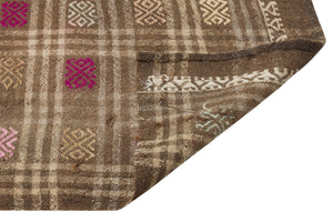 Geometric Over Dyed Kilim Rug 4'9'' x 9'10'' ft 145 x 300 cm