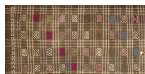 Geometric Over Dyed Kilim Rug 4'9'' x 9'10'' ft 145 x 300 cm