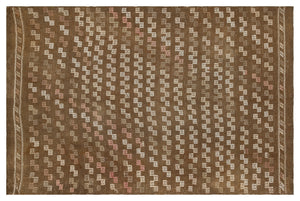 Geometric Over Dyed Kilim Rug 5'4'' x 8'2'' ft 163 x 248 cm