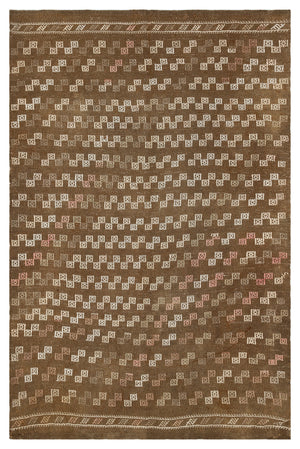 Geometric Over Dyed Kilim Rug 5'4'' x 8'2'' ft 163 x 248 cm