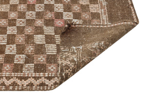 Geometric Over Dyed Kilim Rug 4'9'' x 9'3'' ft 145 x 281 cm