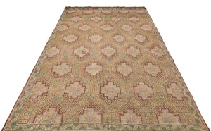 Geometric Over Dyed Kilim Rug 5'11'' x 9'8'' ft 180 x 294 cm