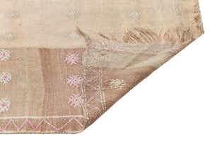 Geometric Over Dyed Kilim Rug 4'5'' x 9'8'' ft 134 x 294 cm