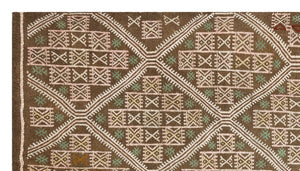 Geometric Over Dyed Kilim Rug 4'9'' x 8'4'' ft 145 x 255 cm