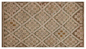 Geometric Over Dyed Kilim Rug 4'9'' x 8'4'' ft 145 x 255 cm