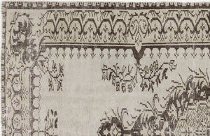 Beige Over Dyed Vintage Rug 5'1'' x 8'1'' ft 156 x 246 cm