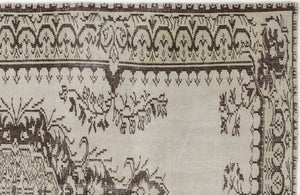 Beige Over Dyed Vintage Rug 5'1'' x 8'1'' ft 156 x 246 cm
