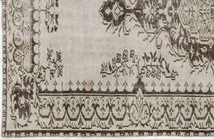 Beige Over Dyed Vintage Rug 5'1'' x 8'1'' ft 156 x 246 cm