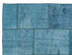 Natural Vintage Hemp Patchwork Rug 5'1'' x 6'11'' ft 156 x 211 cm