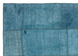 Natural Vintage Hemp Patchwork Rug  5'2'' x 7'4'' ft 157 x 224 cm