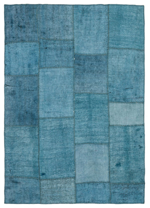 Natural Vintage Hemp Patchwork Rug  5'2'' x 7'4'' ft 157 x 224 cm