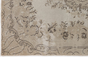 Beige Over Dyed Vintage Rug 5'4'' x 9'5'' ft 162 x 286 cm