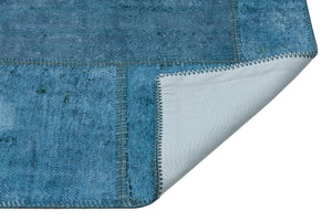 Natural Vintage Hemp Patchwork Rug  5'2'' x 7'3'' ft 157 x 220 cm