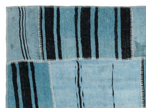 Natural Vintage Hemp Patchwork Rug 5'3'' x 7'1'' ft 160 x 217 cm