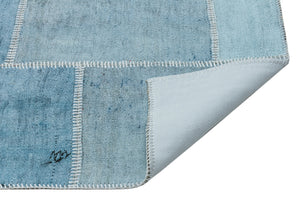 Natural Vintage Hemp Patchwork Rug  5'3'' x 7'3'' ft 159 x 222 cm