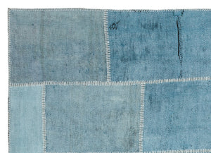 Natural Vintage Hemp Patchwork Rug  5'3'' x 7'3'' ft 159 x 222 cm