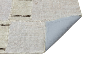 Natural Vintage Hemp Patchwork Rug 3'10'' x 5'9'' ft 118 x 175 cm