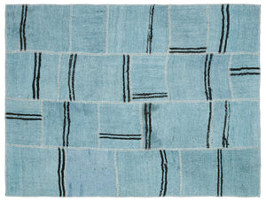 Natural Vintage Hemp Patchwork Rug 5'3'' x 6'10'' ft 160 x 208 cm