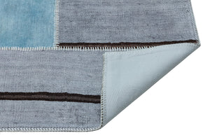 Natural Vintage Hemp Patchwork Rug  5'2'' x 7'4'' ft 157 x 224 cm