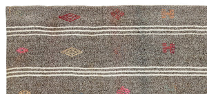 Chaput Over Dyed Kilim Rug 3'1'' x 6'11'' ft 93 x 211 cm