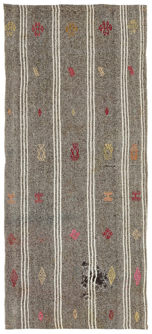 Chaput Over Dyed Kilim Rug 3'1'' x 6'11'' ft 93 x 211 cm